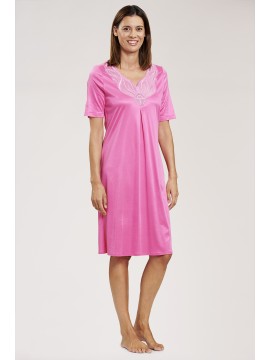 Louis Feraud Pink Couture Short Sleeved Nightdress